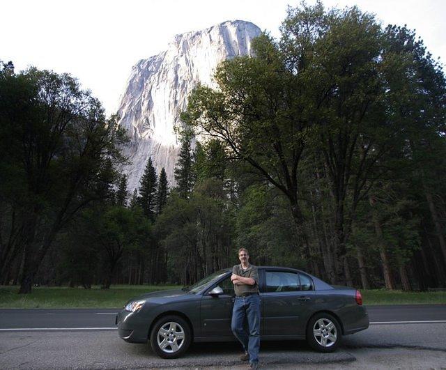 Gary, rental car, and El Capitan