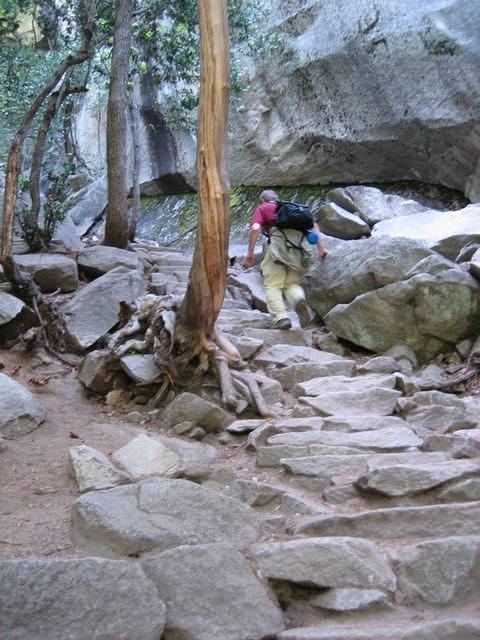 Gary Heading up the Mist Trail